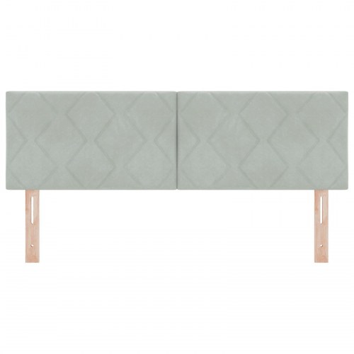 Hovedgavl Diamantblokke Design Lys Grå 160 cm Velour