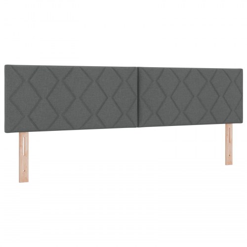 Hovedgavl Diamantblokkedesign Mørkegrå 180 cm Stof