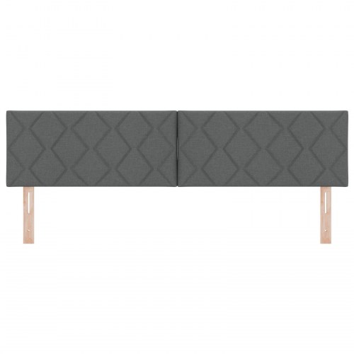 Hovedgavl Diamantblokkedesign Mørkegrå 180 cm Stof