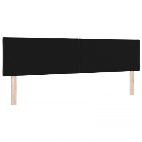 Sengegavl Diamantblokke Design Sort 180 cm Stof