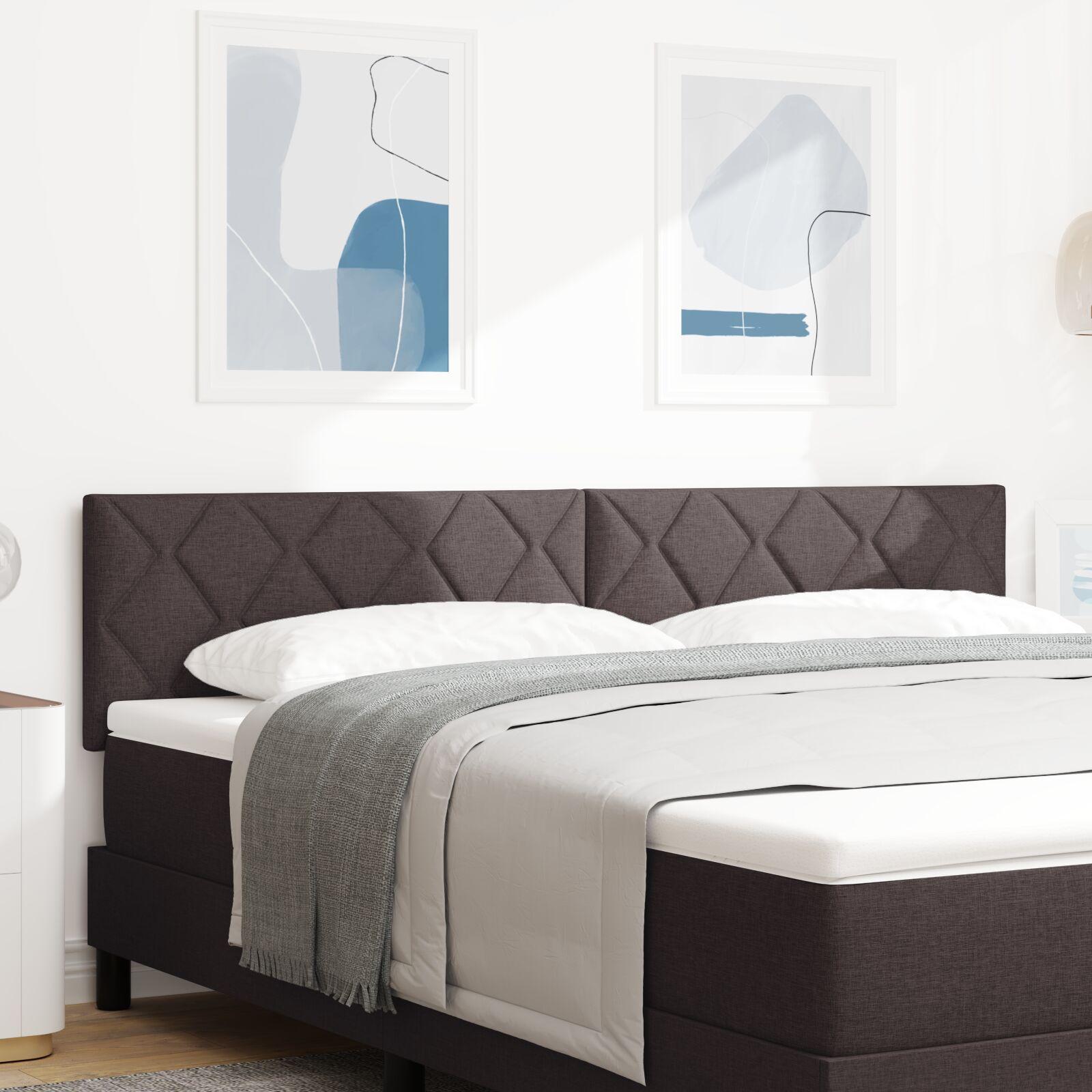 vidaXL Hovedgærde Mørk Brun 180 cm Stof