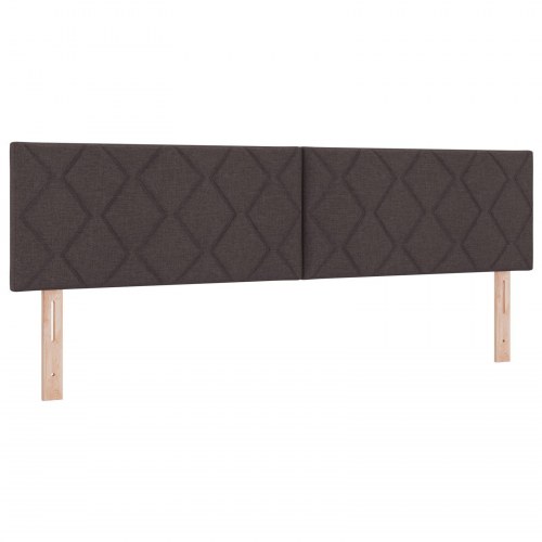 Sengegavl Diamantblok Design Mørkebrun 180 cm Stof