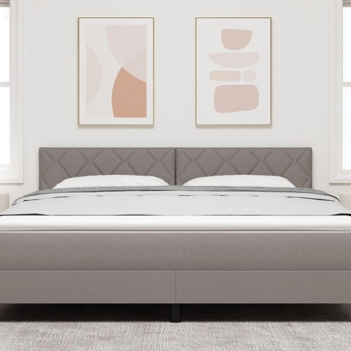 Hovedgærde Diamantblokke Design Taupe 180 cm Stof