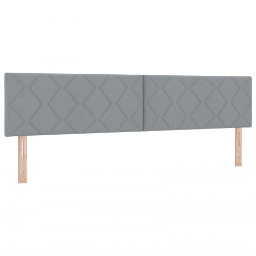 Sengegavl Diamond Blocks Design Lysegrå 200 cm Stof