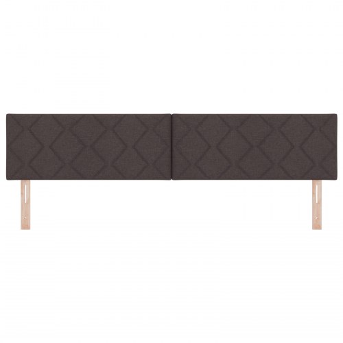 Sengegavl Diamantblokke Design Mørkebrun 200 cm Stof