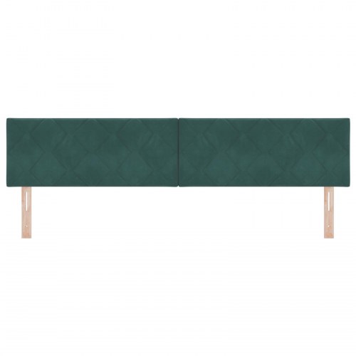 Sengegavl Diamantblok Design Mørkegrøn 200 cm Velvet