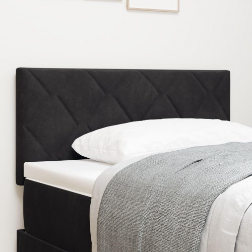 Hovedgærde Diamantblokke Design Sort 100 cm Velour