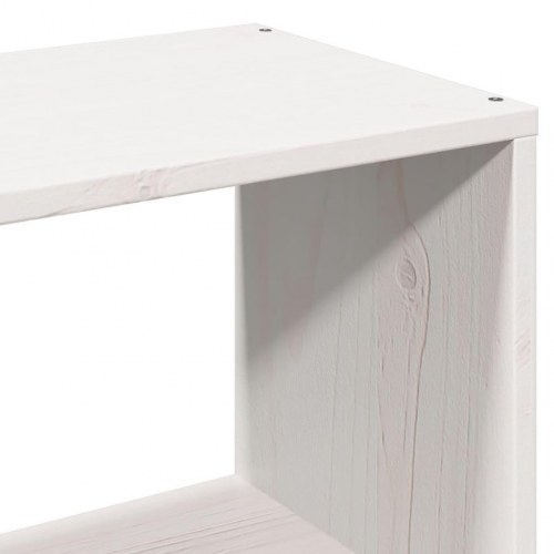 Sengeramme uden madras 90x200 cm massivt fyrretræ hvid