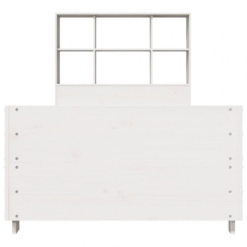 Sengeramme uden madras 90x200 cm massivt fyrretræ hvid