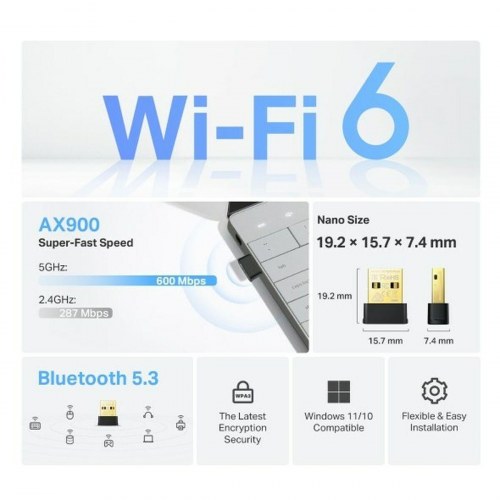 TP-Link Archer TX10UB Nano Wi‑Fi 6 og Bluetooth USB-adapter