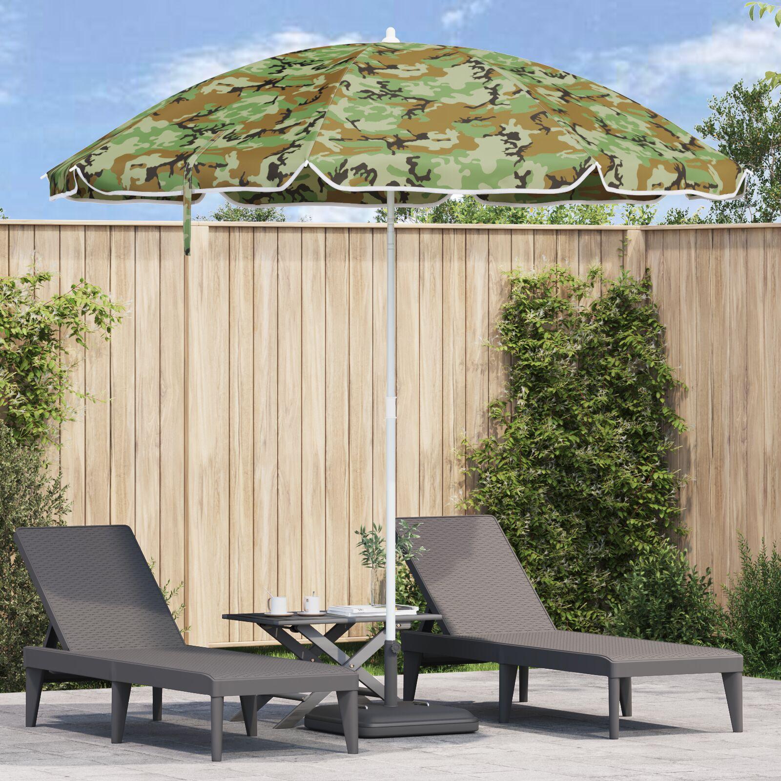 Strand Parasol Grøn 263 x 263 x 272 cm Polyester og metal