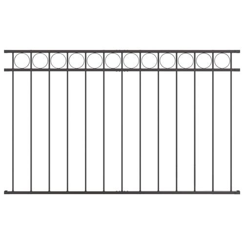 Hegnepanel Grå 1,7x1 m Stål