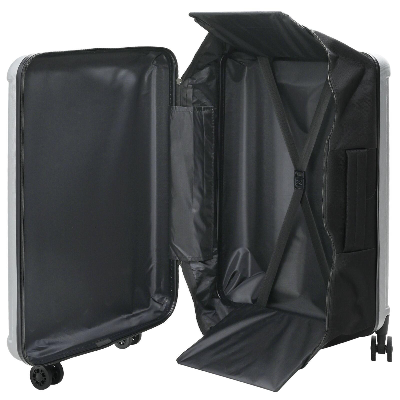 Foldbar Kuffert Hård Skal 28'' Sølv 50x30x76 cm ABS