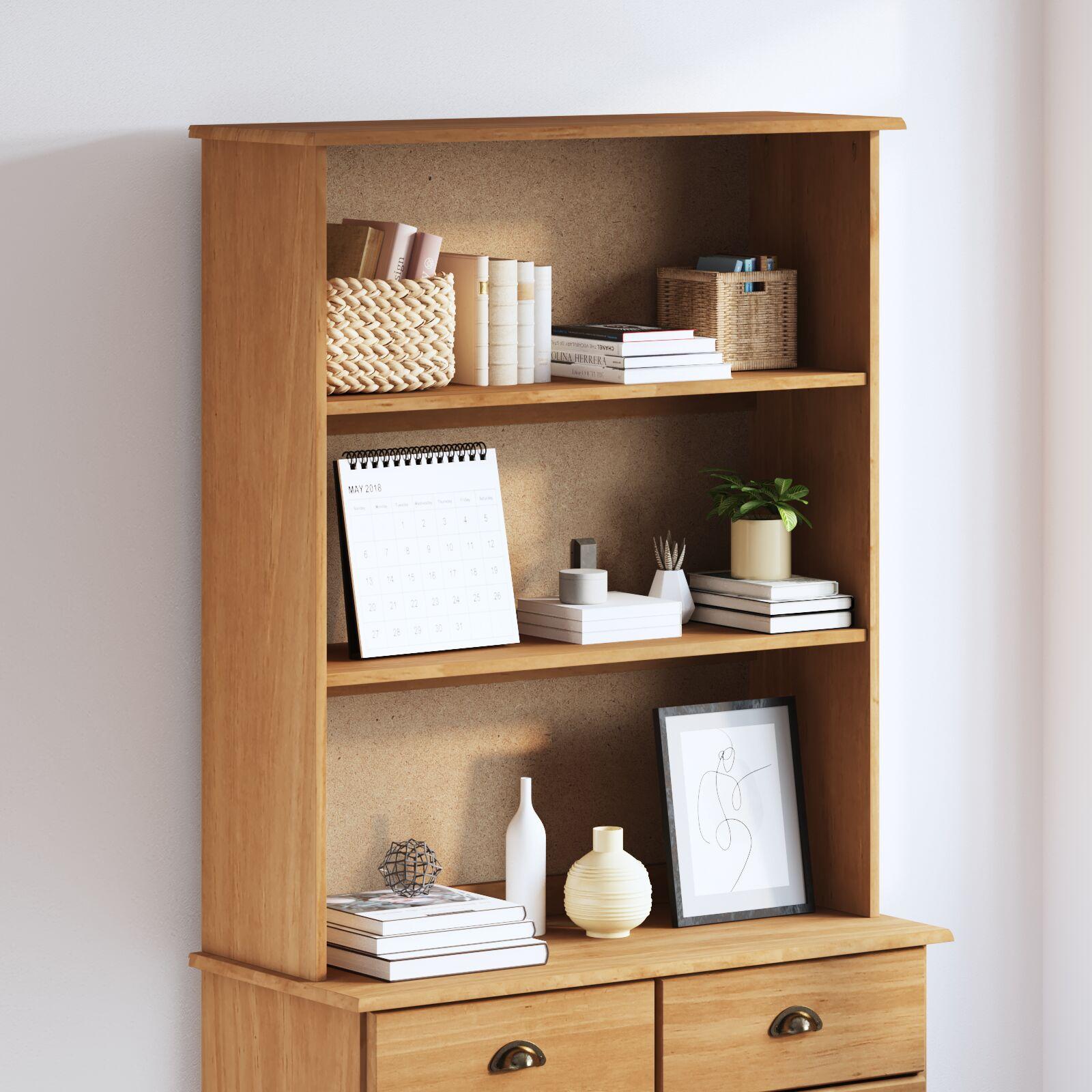Skab ASKIM Brun 91 x 30 x 104 cm Massivt fyrretræ