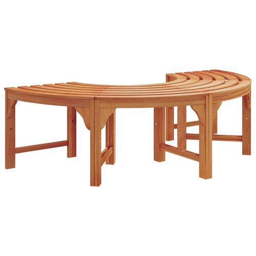 Udendørs Træbænk Halvrund 160 cm Solid Træ Eucalyptus