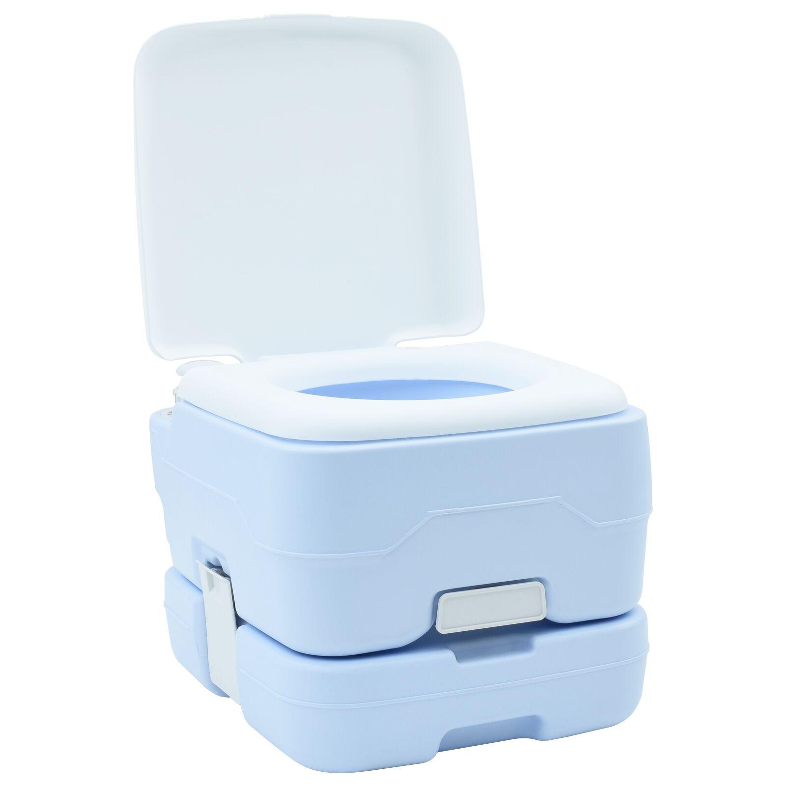 Campingtoilet Portabel Blå 10l Frisk Vand Og 10l Spildevandstank