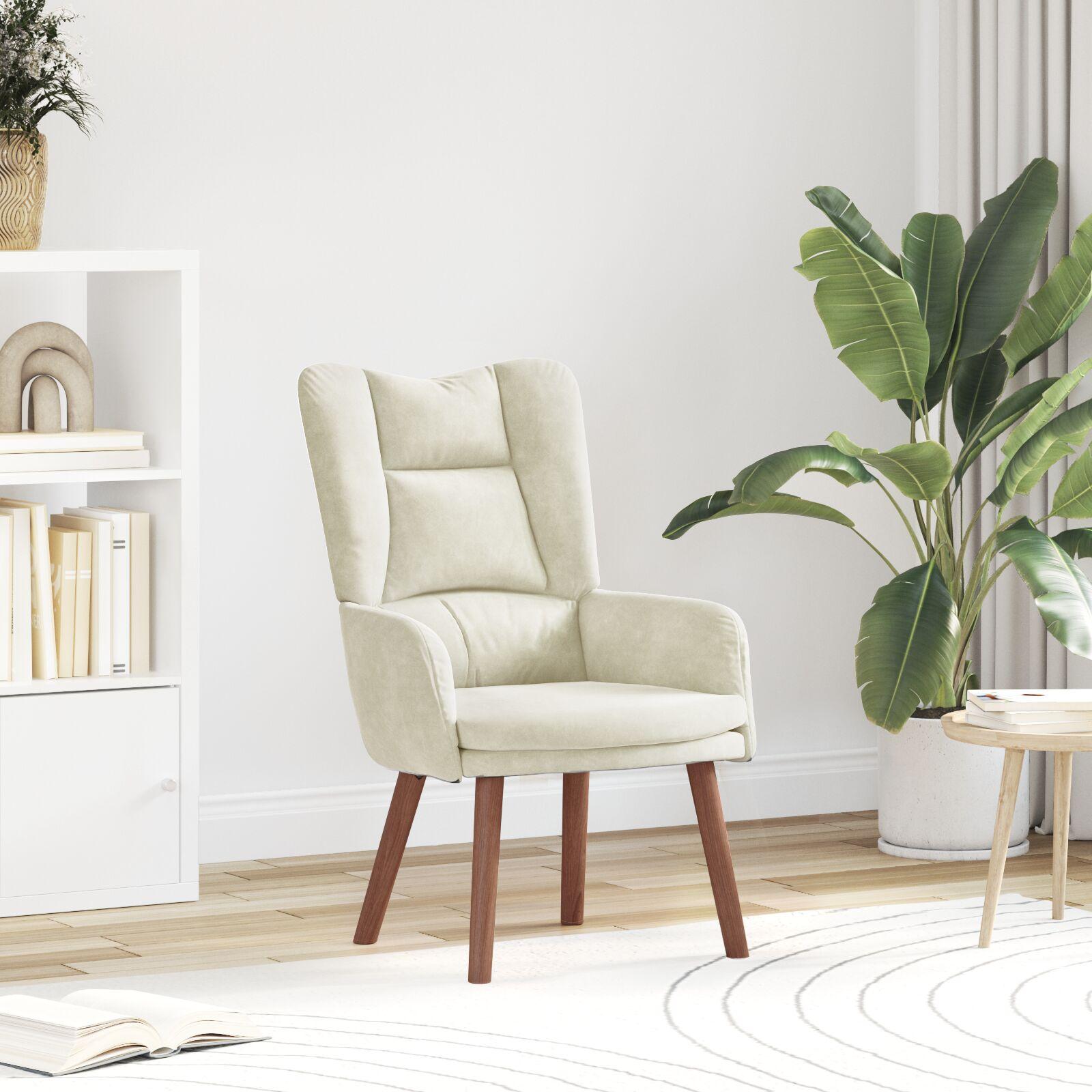 Afslappende stol Creme 63 x 67 x 94 cm FlÃ¸jl