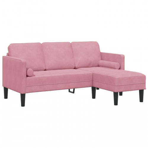 Støvet Pink Polyester stof med skumfyld og træben Stor