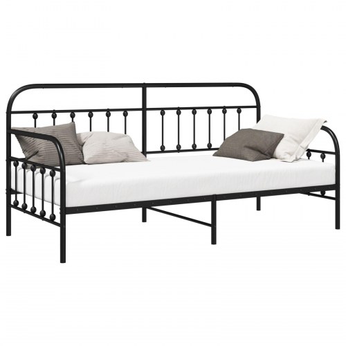 Daybed Ramme Sort 100x200 cm Stål