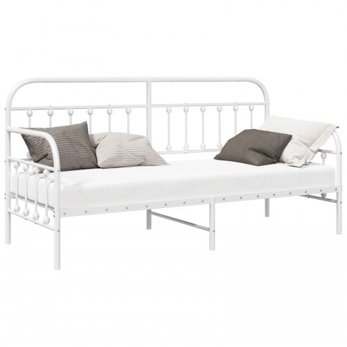 Daybed Ramme Hvid 75x190 cm Stål