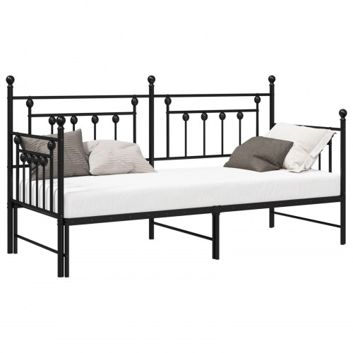 Senge & Sengestelle Sort Metal 75 x 190 cm