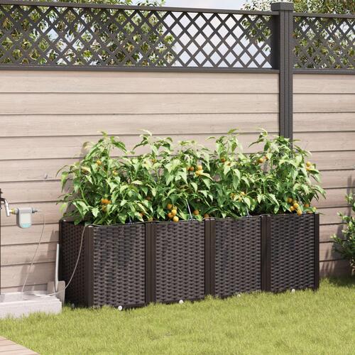 Haveplanter med Vanding System 4 stk Brun