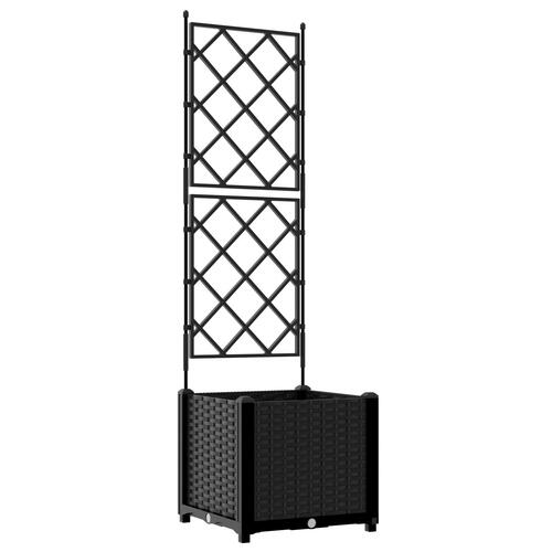 Havekrukke med trellis Sort 40x40x143 cm