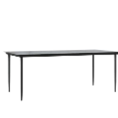 Udendørs borde Sort Metal Stor Robust Udendørs bord