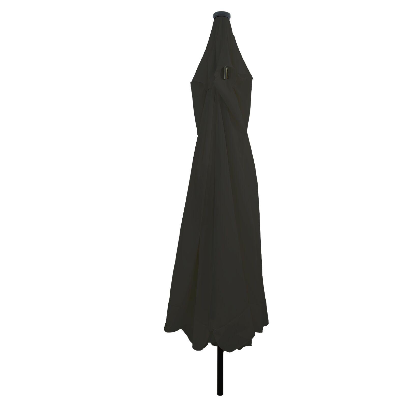 Haveparasol Sort 395 x 395 x 245 cm Polyester og Stål