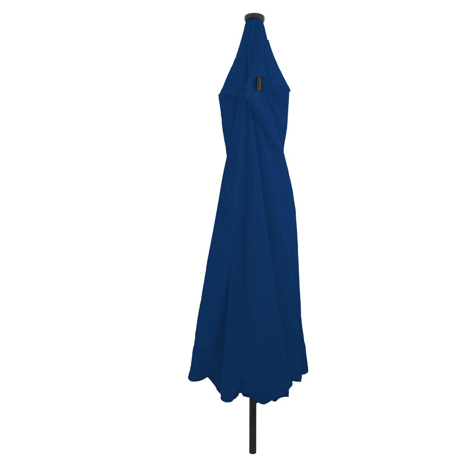 Haveparasol Blå og Sort 395 x 395 x 245 cm Polyester og Stål