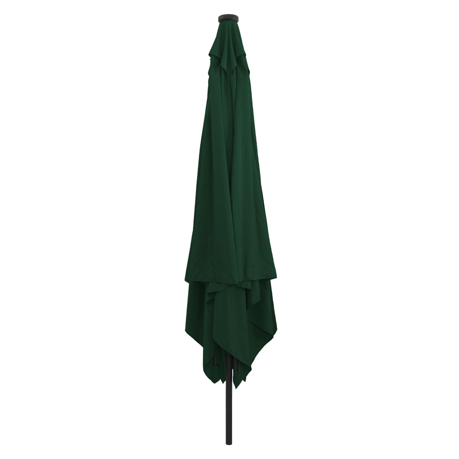 Firkantet Haveparasol med LED Lys 295x245 cm Grøn