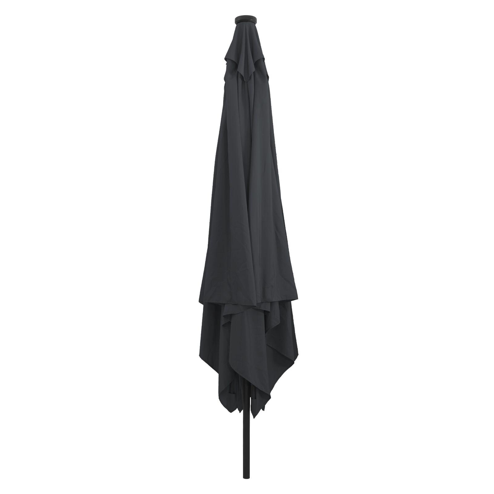 Haveparasol Anthracit og sort 295 x 295 x 245 cm Polyester og Stål