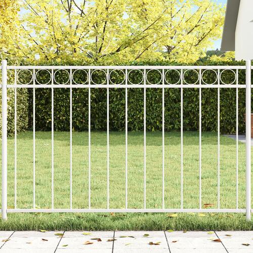 Hegnspanel Hvid 1,7x0,8 m Stål