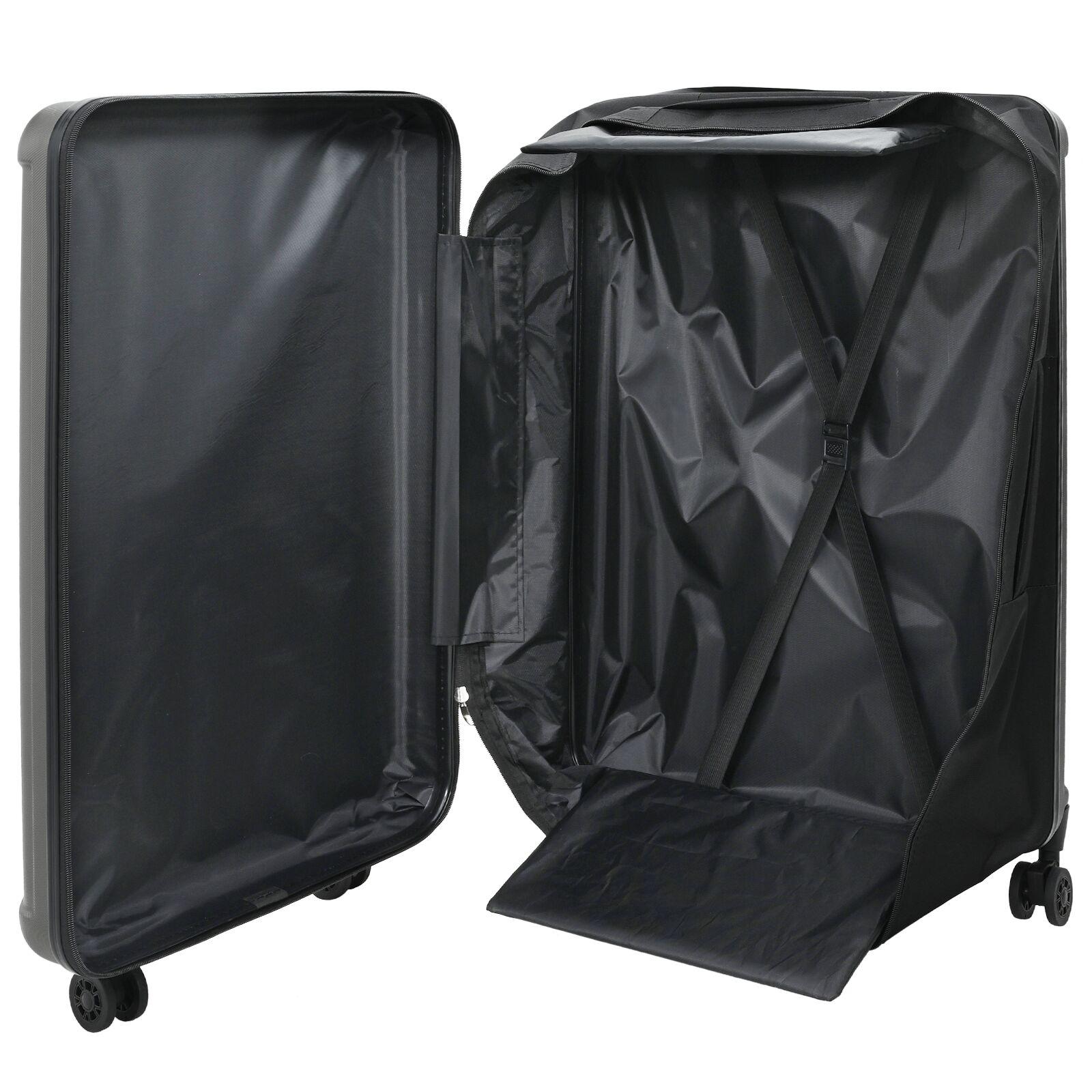 Foldbar kuffert Hård skal 28'' Mørkegrå 50x30x76 cm ABS