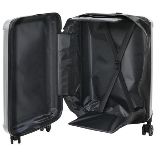 Foldbar Kuffert Hårdt Skelle 20tommer Sølv 34x23x55.5 cm ABS