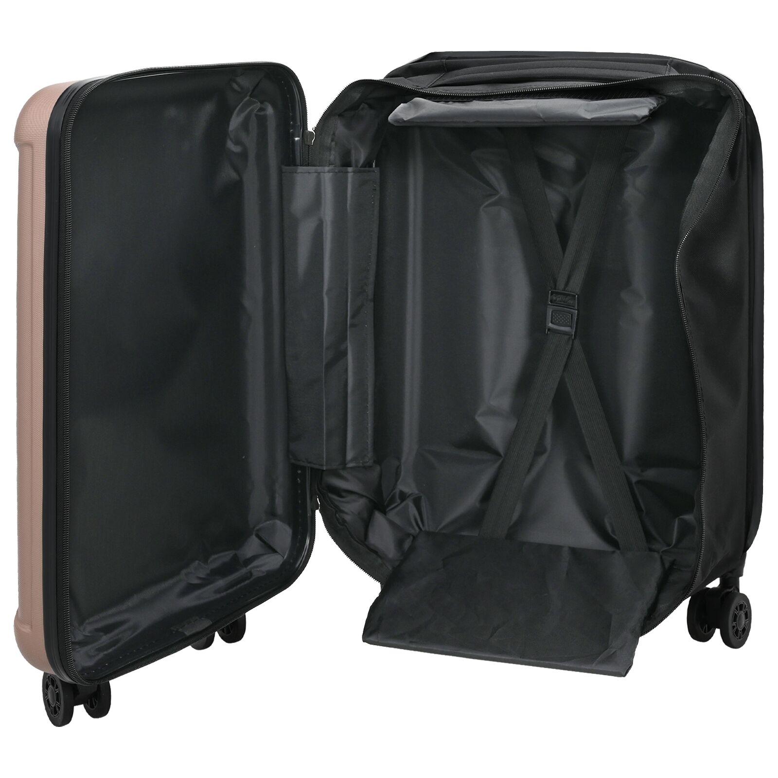 Foldbar Kuffert Hårdt Skald 20'' Rose Guld 34x23x55.5 cm ABS