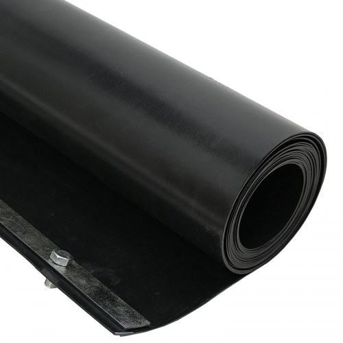Rodbarriere med forbindelsesrails Sort 1x5 m 1,5 mm HDPE