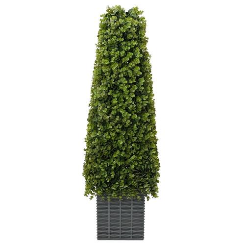 Kunstig Eucalyptus Plante med Potte 27x27x90 cm Grøn