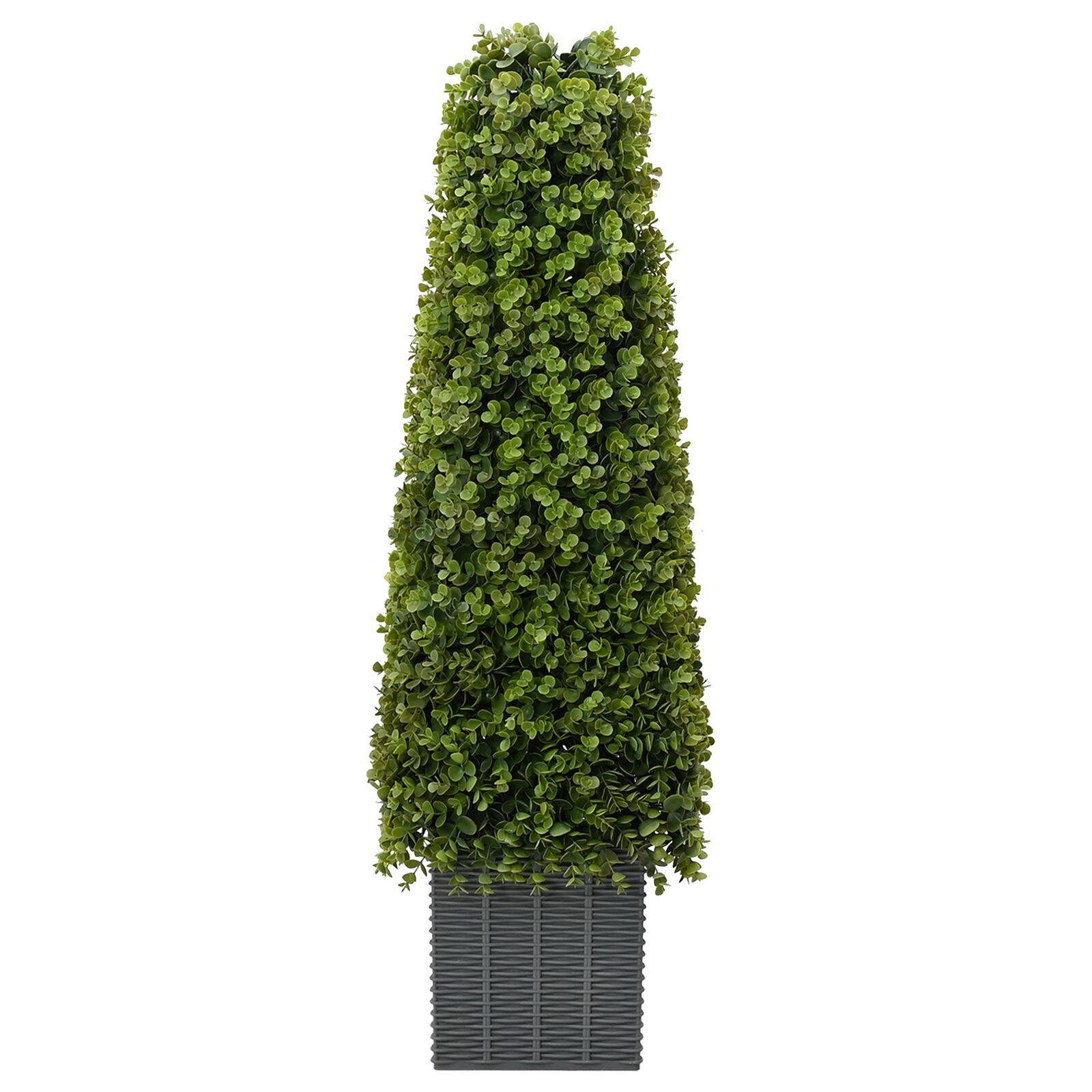 Kunstig Eucalyptus Plante med Potte 27x27x90 cm Grøn