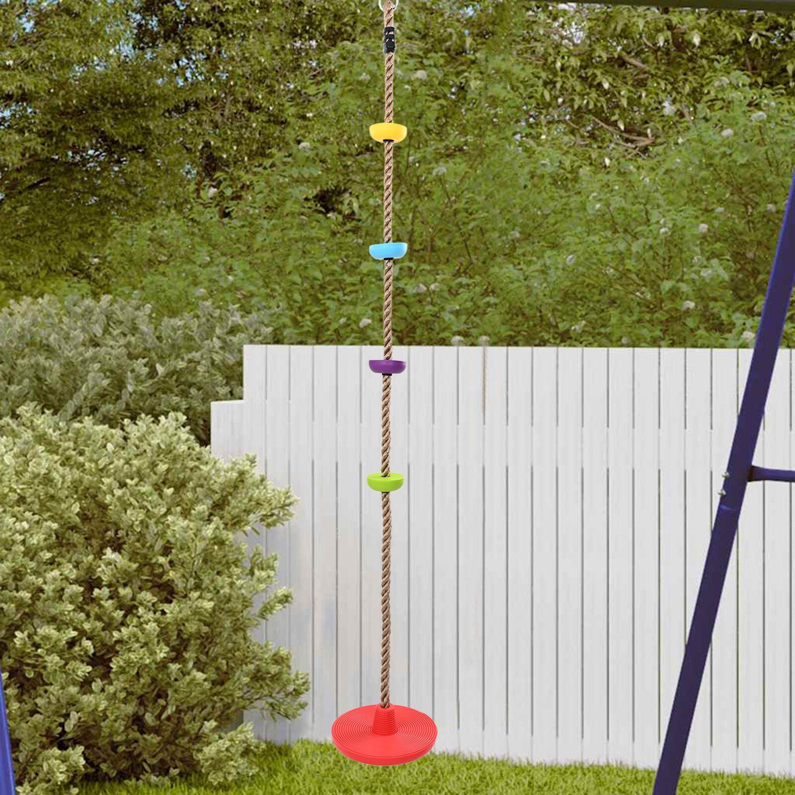 Klatre reb til børn med skive sæde og platforme 200 cm