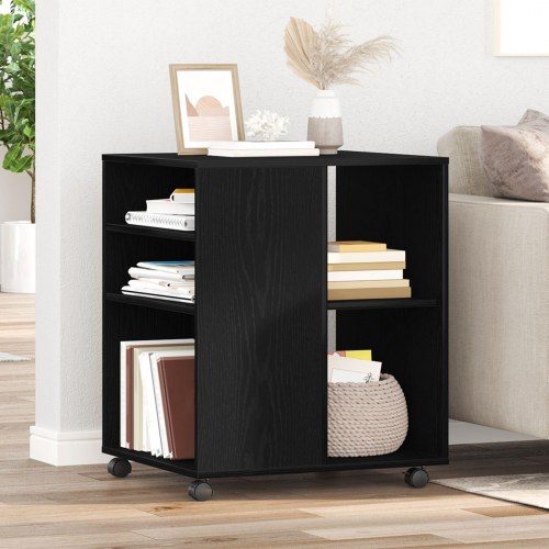Opbevaringsskab Sort Eg 60x53x72,5 cm Konstrueret Træ