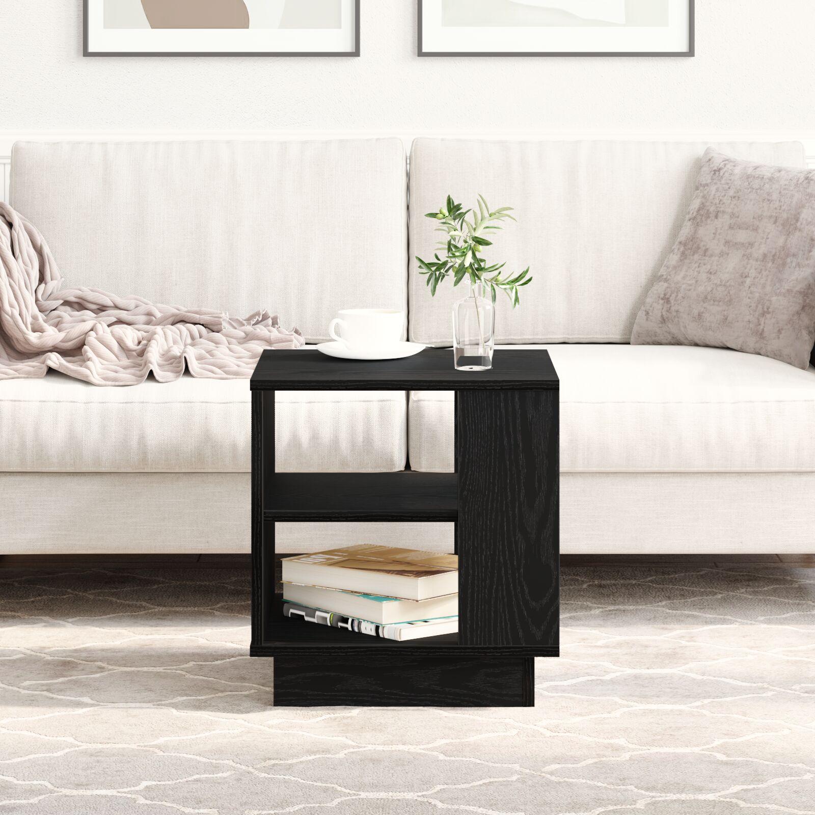Sofabord Sort eg 40 x 40 x 43 cm Konstrueret træ