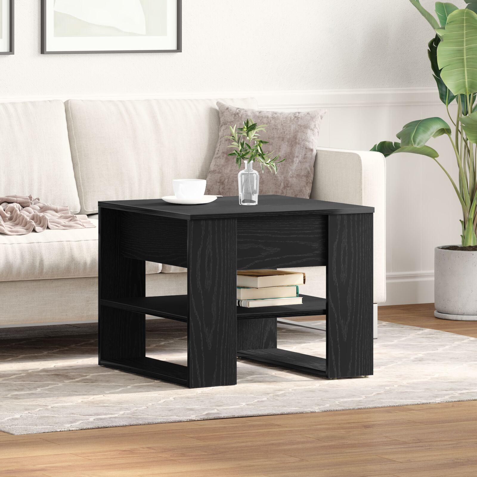 Sofabord Sort eg 55.5 x 55 x 45 cm Konstrueret træ