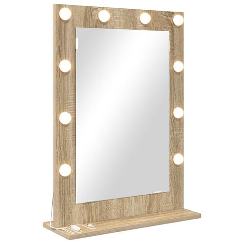 Sminkespejl Sonoma egetræ MDF, Glas 70 x 50 x 18 cm Spejl