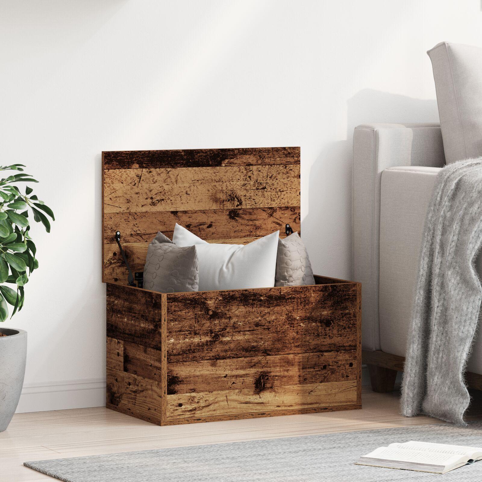 Opbevaringskasse Gammelt træ 60 x 35 x 35 cm Konstrueret træ