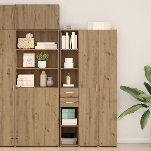 Højskab Sort egetræ Konstrueret træ 30 x 42,5 x 225 cm Skab