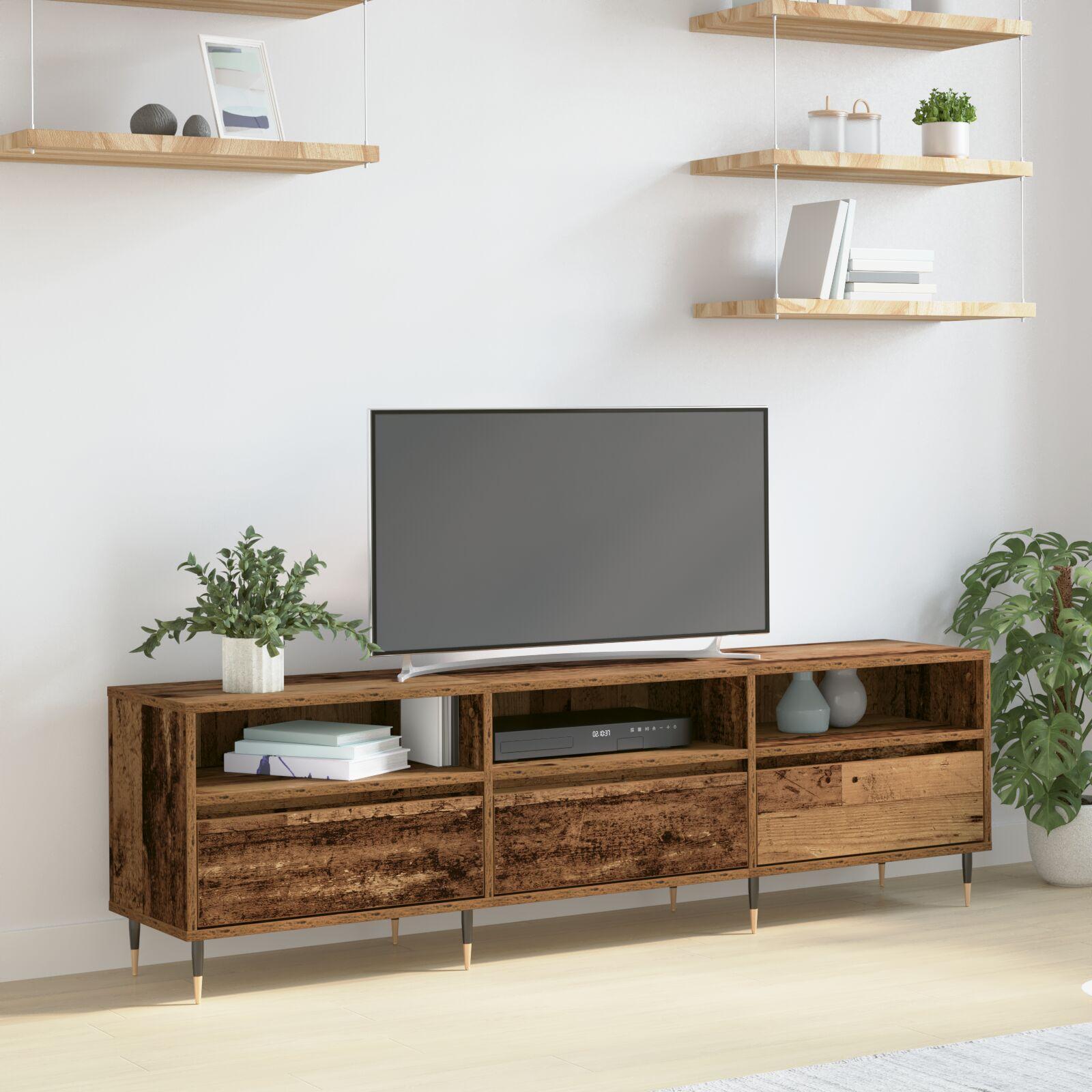 TV-skab Gammelt træ 150 x 30 x 44.5 cm Konstrueret træ