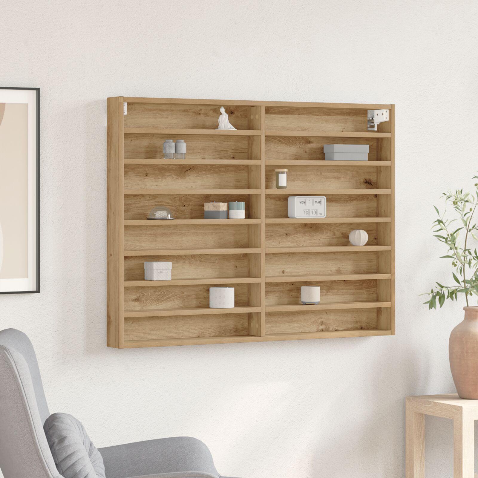 Display Skab Artisan Egetræ 100 x 8,5 x 75 cm Konstrueret træ