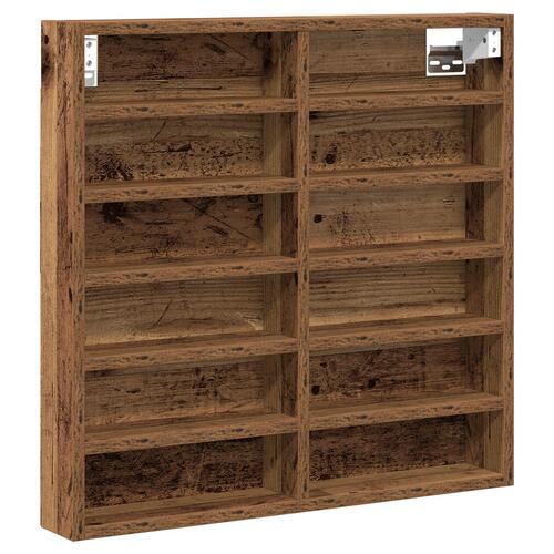 Vitrine Skab Gammelt Træ 60x8,5x58 cm Ingeniør Træ