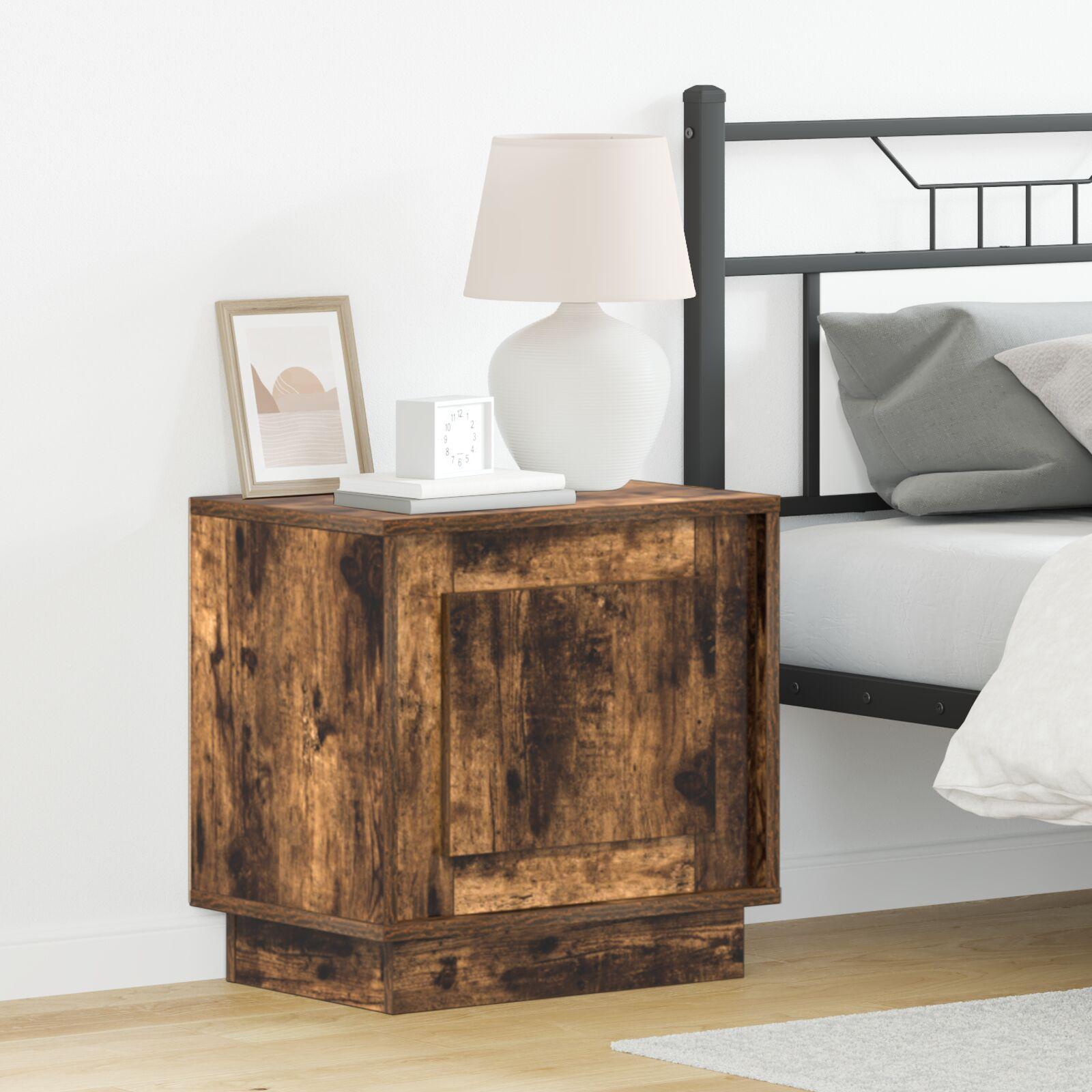Natskab med 2 stk Røget eg 44 x 34.5 x 45 cm Konstrueret træ